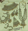 Kundan Silver Shadow Bridal Jewelry Set | 7 Piece Dulhan Collection
