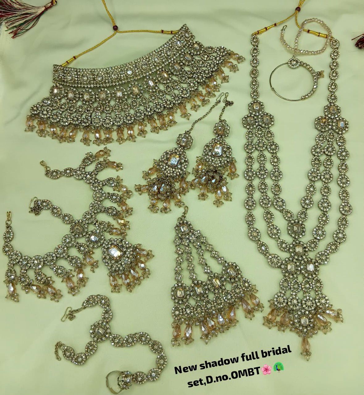 Kundan Silver Shadow Bridal Jewelry Set | 7 Piece Dulhan Collection