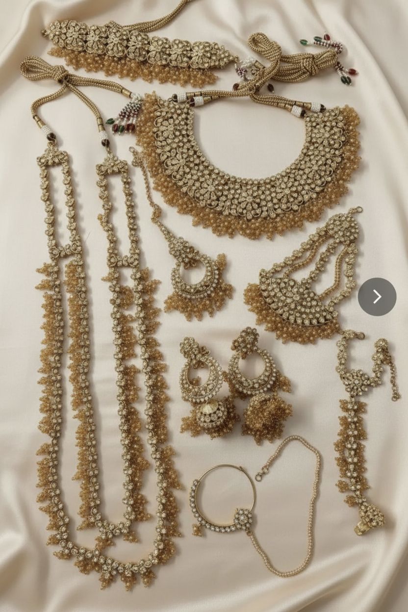 Kundan Complete Bridal Jewelry Set | 8 Piece Choker Collection