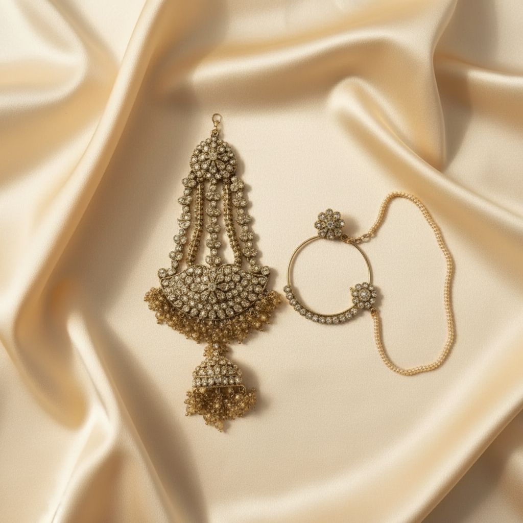Kundan Complete Bridal Jewelry Set | 8 Piece Choker Collection
