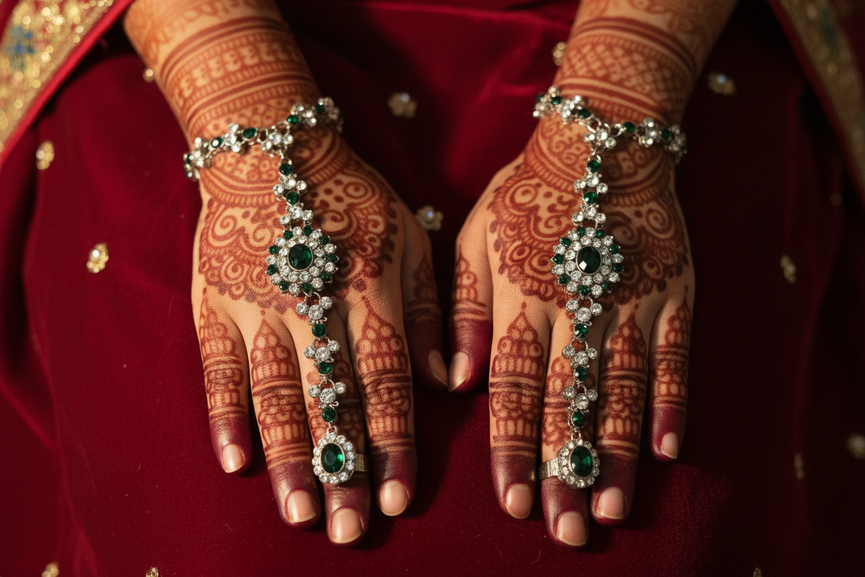 Kundan Green Bridal Jewelry Set | 7 Piece Dulhan Collection